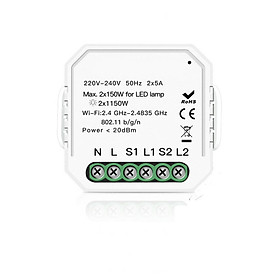 Mua Công Tắc Module Wifi 2 Cổng Hỗ Trợ Công Tắc Tay SHP-SA2