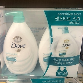Unilever Dove Sensitive Body Wash 1kg x 2P