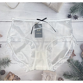 Quần Lót Nữ 6865 Ren Lưới Đính Nơ Lưng Cao Xinh Xắn