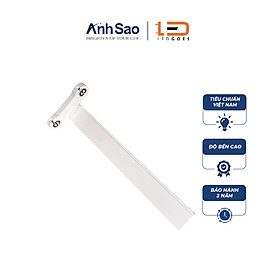 Mua Máng đèn đôi 1m2 LEDGOES dành cho 2 bóng Tuyp Led T8 chất liệu thép sơn tĩnh điện độ bền cao