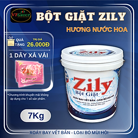 Bột Giặt Zily Xô 7Kg Hương Nước Hoa - Tặng 1 Dây Xả Vải Zily 10