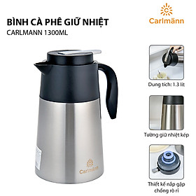 Bình Cà Phê Giữ Nhiệt Carlmann BES-178 1300ml