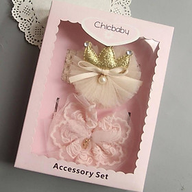 Set 3 băng đô cài tóc cao cấp Chicbaby có hộp đi kèm cho bé gái