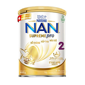 Sữa Bột Nestlé NAN SupremePro 2 lon 800g với 5HMO & đạm Gentle Optipro nhập khẩu nguyên lon từ Đức