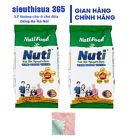 Combo 2 túi sữa bột Nguyên kem Nutifood 400g-cho cả gia đình tặng khăn mềm mịn