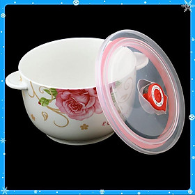 Mua Bộ 3 thố sứ có nắp đậy chân không - có tay cầm -Giao hoa văn ngẫu nhiên - Hàng Chất Lượng