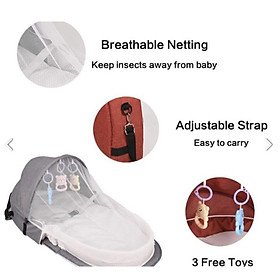 Mua GIƯỜNG DI ĐỘNG CHO BÉ BABYKEY (Xám) - Home and Garden