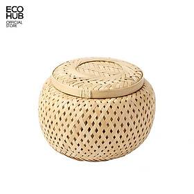 Mua Hộp tre  đan thủ công  Đựng trà / Bánh kẹo / Quà tặng (Size 10cm)