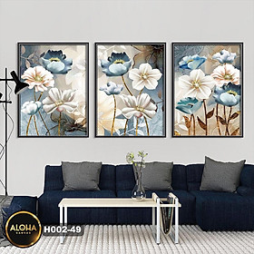 20 Mẫu tranh canvas treo tường bộ 3 bức cao cấp - Tranh treo tường decor phòng khách, phòng ngủ, phòng ăn full phụ kiện