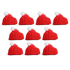 Mini Christmas Hats Scarf Set Mini Christmas Knitting Hats for Christmas Trees Gift Tags