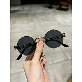 Kính râm Mắt tròn thầy bói cao cấp chống nắng phong cách hiện đại