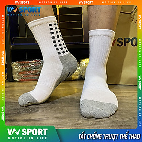 Tất Chống Trượt Thể Thao VNSPORT - TCT01, Vớ Thể Thao Có Silicone Chống Trượt Giày Khi Chạy Nhảy Vận Động Ở Cường Độ Cao