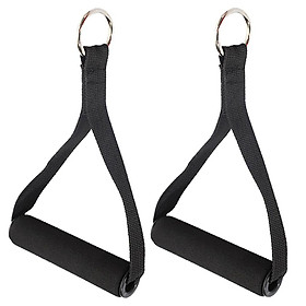 2-4pack Resistance Bands Handle with Strong Nylon Strap pure black