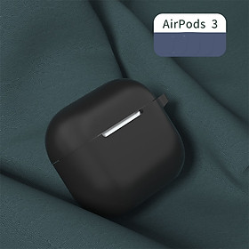 Case Ốp Gel Silicon Dành Cho Airpods 3 Có Nắp Đậy Cổng Sạc-Kèm Móc Khóa- Hàng Chính Hãng