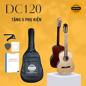 Mua Đàn Guitar Classic DC120 dây nilon mặt gỗ thông lưng và hông gỗ hồng đào dòng trung kỹ cho âm thanh ấm áp trữ tình Duy Guitar
