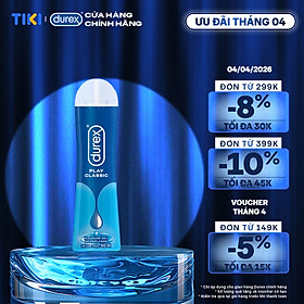 Gel bôi trơn Durex Classic gốc nước - Bao bì mới, cải tiến công thức thêm mượt mà, 50ML/chai