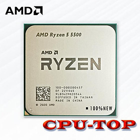 Hình ảnh Mới AMD Ryzen 5 5500 R5 5500 3.6 GHz 6 Nhân 12 Luồng 7NM L3 = 16M 100-000000457 Ổ Cắm AM4 Không Quạt