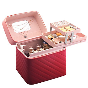 Travel Makeup Case Large Portable Cosmetic Case Professional Makeup Storage Organizer Box Make Up Carrier for Women and