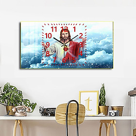 Mua Đồng Hồ Mẫu Chúa Giê Su Công Giáo Cao Cấp - Tranh Tráng Gương Đồng Hồ Sang Trọng