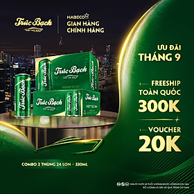 Combo 2 Thùng Bia Trúc Bạch - Thùng 24 lon 330ml