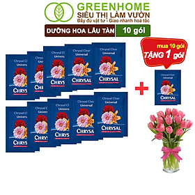 Dưỡng Hoa Lâu Tàn Greenhome, Chrysal, Gói 5gr, Phân Bón Cho Hoa Cắt Cành, Lâu Tàn, Nở Bông To, Không Bị Hôi Nước
