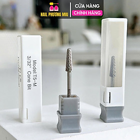 Đầu Mài Chân Móng Úp T5-M Titan Đúc Đặc, Mài Khóe Da, Dũa Tròn Culticle Khóe Móng Bột Nhanh Mạnh Size M, Không Nóng, Đầu Mài Mỹ USA Làm Nail Nữ Women