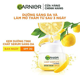 Kem dưỡng serum Garnier sáng da ban ngày và măt nạ ngủ ban đêm Light Complete 50ml 