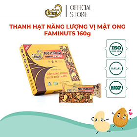 Thanh Hạt Năng Lượng FAMINUTS Vị Táo Đỏ, Cacao, Mật Ong, Cà Phê Nutsbar Energy Hộp 4 Thanh 160g - Thực Phẩm Tiếp Năng Lượng Lành Mạnh