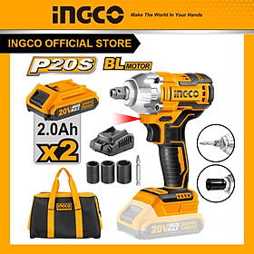 Mua Máy siết vít và siết bulong 2 trong 1 Ingco CIWLI20208 (gồm 2 pin +1 sạc) motor không chổi than