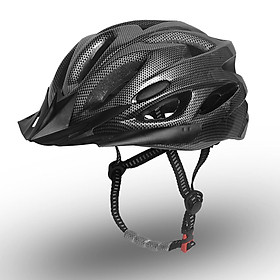 Mũ bảo hiểm đi xe đạp dành cho nam nữ, có tấm lót mềm, bảo vệ và an toàn-Màu đen