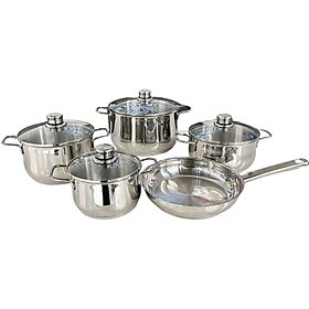 Bộ nồi WMF Diadem Plus 5 món kèm chảo thép WMF 24cm hàng chính hãng