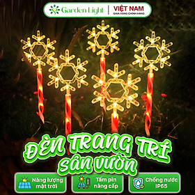 Mua Đèn trang trí năng lượng mặt trời bông tuyết  tiết kiệm điện  bóng siêu sáng  chống thấm nước - DA3199