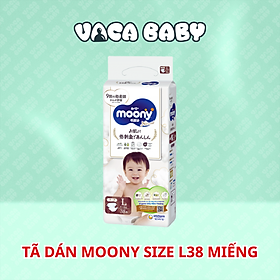 Tã Dán Moony Natural Bông Organic L38 (38 Miếng)