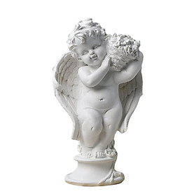Resin Angel Figurine Cherub Statue Creative for Living Room Shelf Decor