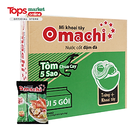 Thùng 30 Gói Mì Omachi Tôm Chua Cay 5 Sao 78G