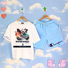 Set đồ bộ Quần Shorts Lửng Kẻ 3 Sọc Quần Ulzzang Ống Rộng Quần Đùi Kẻ Sọc