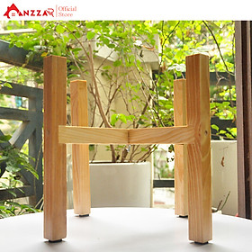 Mua Đôn gỗ vuông để cây cảnh trang trí trong nhà nhiều kích thước  giá gỗ đỡ chậu cây Anzzar DG-05