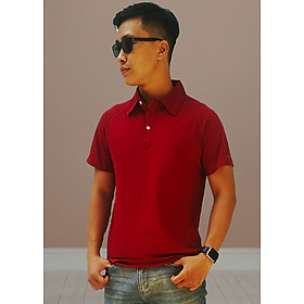 Siêu giảm giá. Áo thun trơn polo thoát nhiệt Nhật Bản GOKING, chất liệu 100% cotton siêu thoáng mát, đánh bay cơn nóng mùa hè - Đỏ đô - L