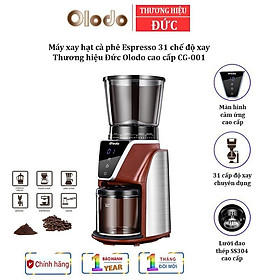 Máy xay hạt cà phê Espresso thương hiệu Olodo - Đức cao cấp CG-001 tích hợp 31 chế độ