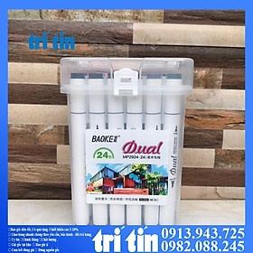 Bút dạ màu cao cấp Marker 2 đầu BaoKe MP 2924