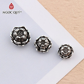 Charm bạc sen hoa xỏ ngang - Ngọc Quý Gemstones