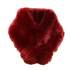 Womens Winter Warm Faux Fur Scarf Furry Neck Wrap Warm Soft Cozy
