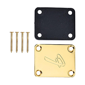 Guitar Neck Plate & Backplate Iron Neckplate with Screws for Electric Guitar