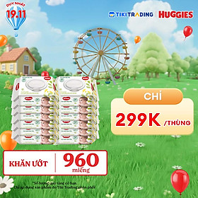 Combo 12 Khăn Ướt Dịu Nhẹ Cho Trẻ Sơ Sinh Huggies (80 Tờ/Gói)