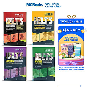 Combo Bộ Sách Luyện Thi Ielts Học Thuật - Bí Kíp Tự Học Ielts 8.0 ( Academic Ielts Mike ) tặng kèm bookmark  