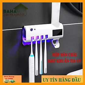 GIÁ TREO BÀN CHẢI ĐÁNH RĂNG CÓ KHỬ KHUẨN BẰNG TIA UV giảm thiểu vi khuẩn đọng trên lông bàn chải đánh răng