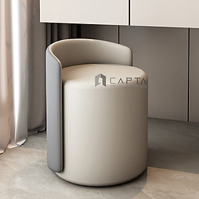 Mua Ghế đôn trang điểm bọc pu CS0927-1P Nội thất Capta Ghế cafe nệm PU mềm màu Xám hoặc Caro chân xoay cao cấp