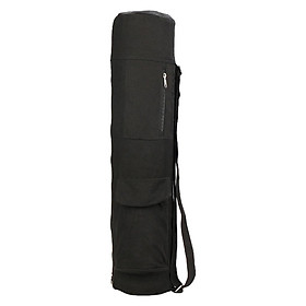 Yoga Mat Carrier Backpack Zipper Closure Shoulder Strap Multi Pockets Bag