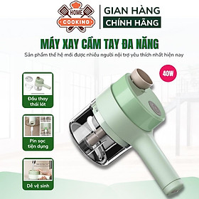 Mua Máy xay mini cầm tay đa năng 4in1  dụng cụ thái lát tỏi ớt rau củ  máy xay đồ ăn dặm cho bé  sạc pin bảo hành 12 tháng