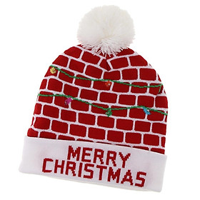 Light up Knitted Ugly Sweater Holiday Christmas Beanie